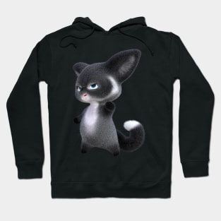 3D rendering of a furry fox cartoon. transparent background Hoodie